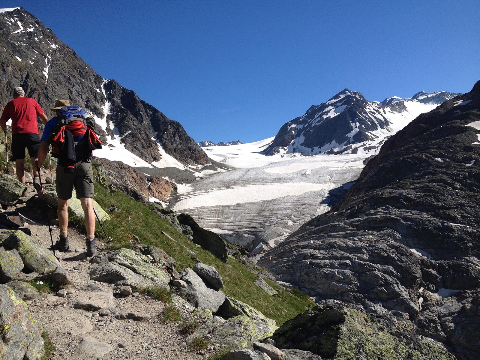 Pitztaler Gletscher beim Aufstieg zur Braunschweiger Hütte