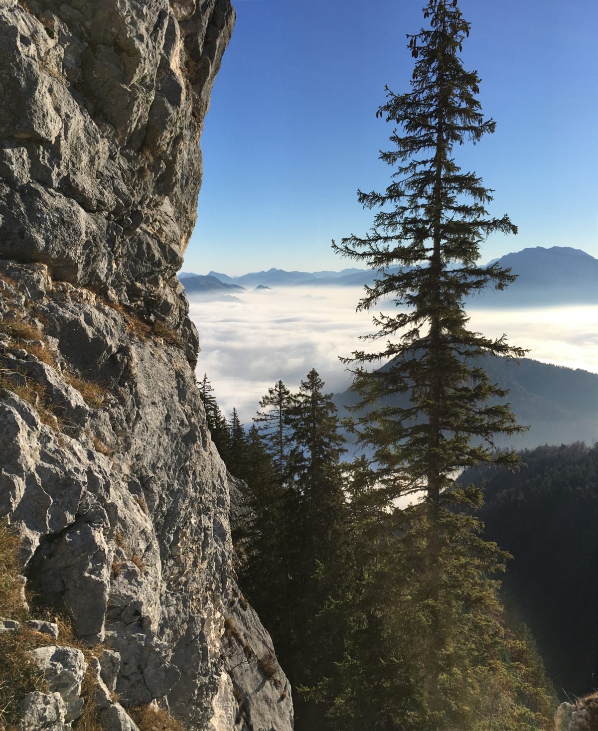 Der Klettersteig zum Brünnstein-Gipfel