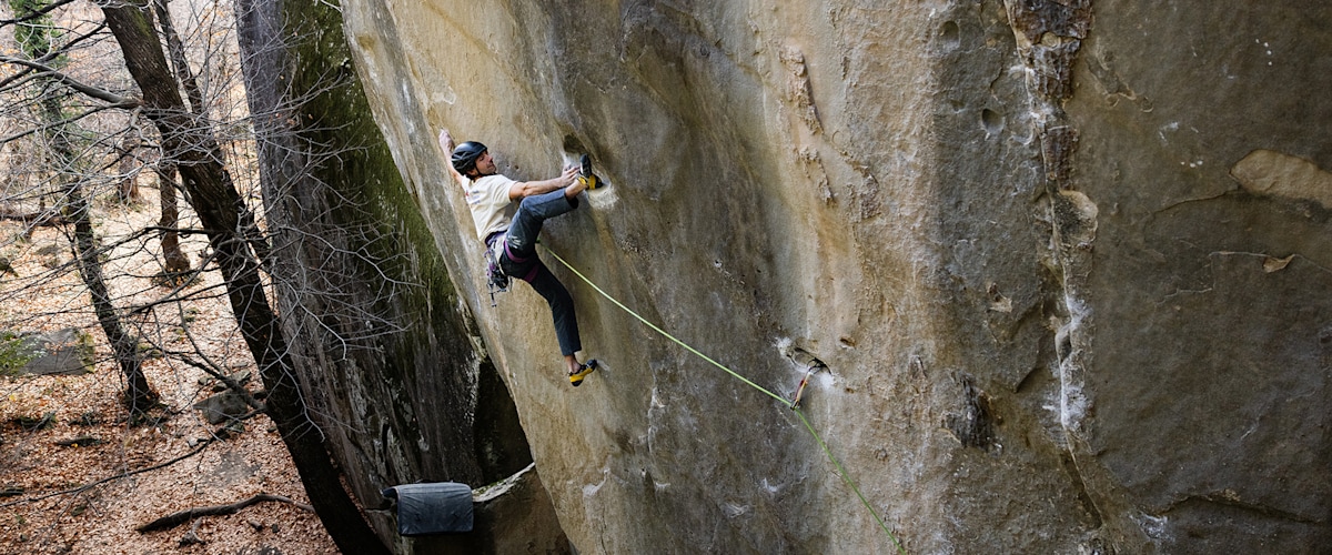 Trad-Elite unter sich: Jacopo Larcher und Connor Herson in "Bon Voyage" (9a)